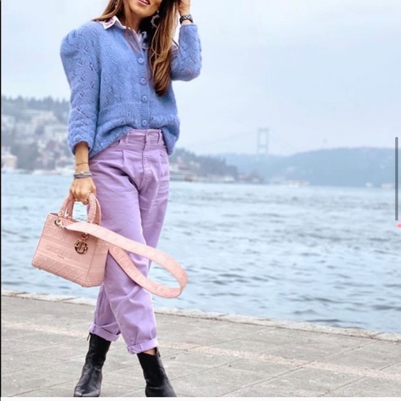 Zara slouchy Lilac Pants - Picture 6 of 16